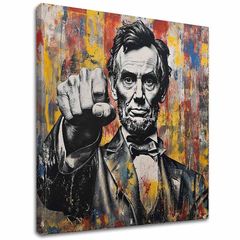 Imagine ABRAHAM LINCOLN - Puterea istoriei | 100% original acrilic pictat