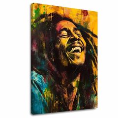 Imagine BOB MARLEY - stea jamaicană | 100% original acrilic pictat