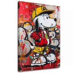 Imagine COOL SNOOPY pe panza | Acrilic detalii