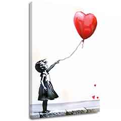 Imagine HEART BALLOON GIRL | Pânză italiană | dimensiuni diferite