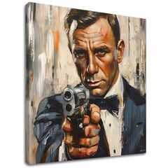 Imagine JAMES BOND - Eleganță periculoasă | 100% original acrilic pictat