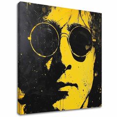 Imagine JOHN LENNON - Reflexie galbenă a realității | 100% original pictat în acrilic