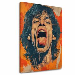 Imagine MICK JAGGER - Puterea scenei rock | 100% original acrilic pictat