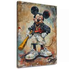 Imagine STREET MICKEY pe panza | Acrilic detalii