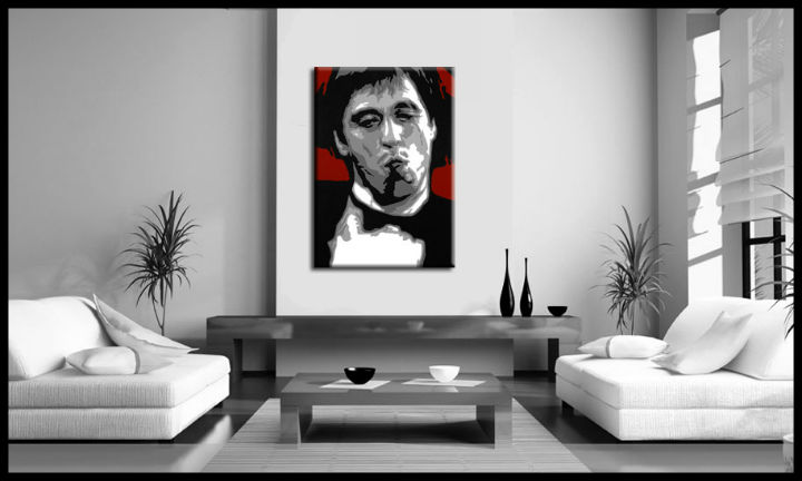 Pictat manual POP ART pictura AL PACINO 70x100 cm